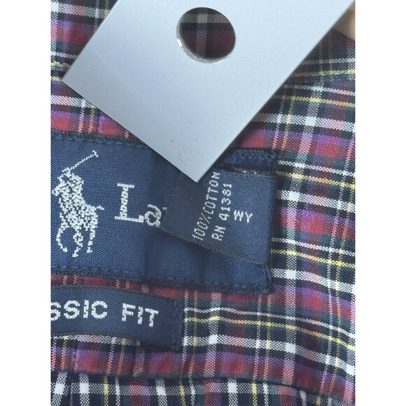 Ralph Lauren Button Up Shirt Adult XXL Multicolored Plaid Long Sleeve Mens - Picture 4 of 9
